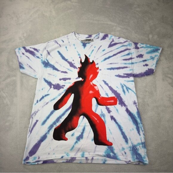 Men Cactus Jack by Travis Scott Flame Tee Tie Dye Sz Medium Astroworld 2021 NWT